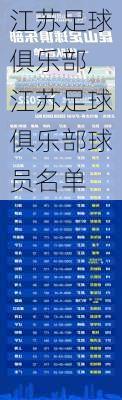 江苏足球俱乐部,江苏足球俱乐部球员名单