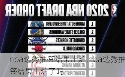 nba选秀抽签结果出炉,nba选秀抽签结果出炉了吗