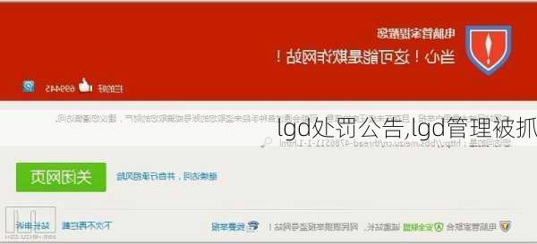 lgd处罚公告,lgd管理被抓