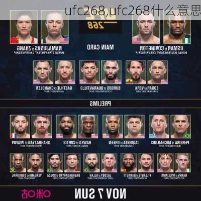 ufc268,ufc268什么意思