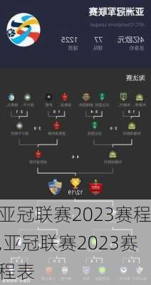 亚冠联赛2023赛程,亚冠联赛2023赛程表