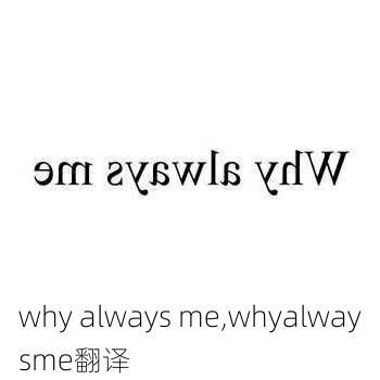 why always me,whyalwaysme翻译