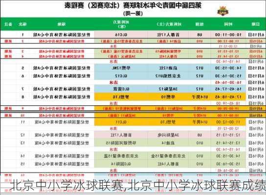 北京中小学冰球联赛,北京中小学冰球联赛成绩