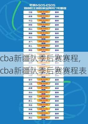 cba新疆队季后赛赛程,cba新疆队季后赛赛程表