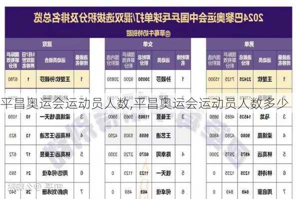 平昌奥运会运动员人数,平昌奥运会运动员人数多少