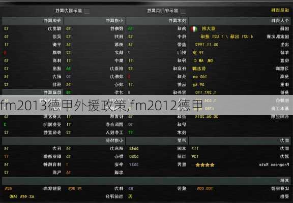 fm2013德甲外援政策,fm2012德甲