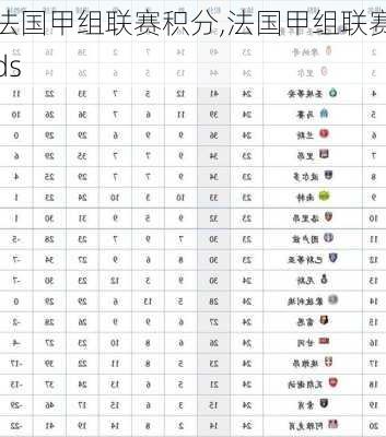 法国甲组联赛积分,法国甲组联赛ds