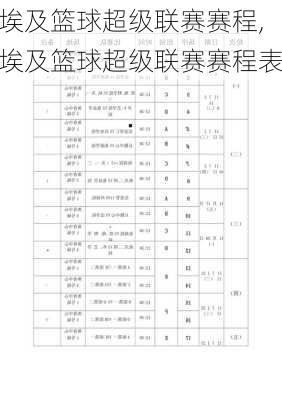 埃及篮球超级联赛赛程,埃及篮球超级联赛赛程表