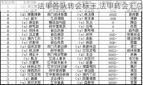 法甲各队转会标王,法甲转会汇总