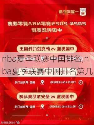 nba夏季联赛中国排名,nba夏季联赛中国排名第几