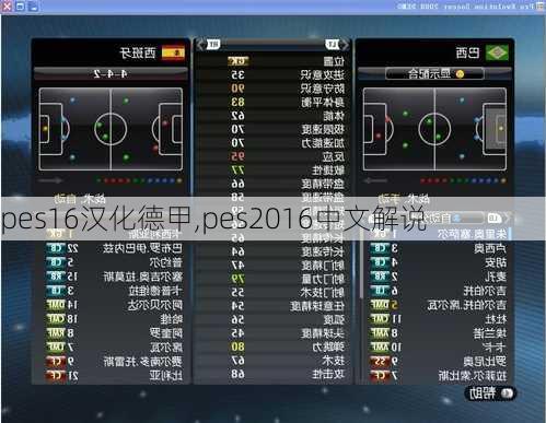 pes16汉化德甲,pes2016中文解说