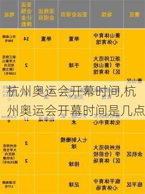 杭州奥运会开幕时间,杭州奥运会开幕时间是几点