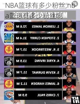 NBA篮球有多少粉丝,nba篮球有多少粉丝啊