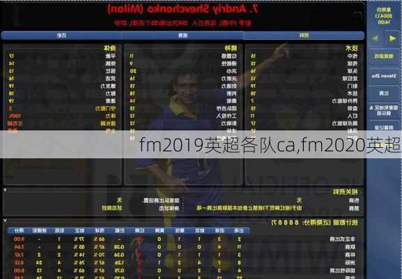 fm2019英超各队ca,fm2020英超