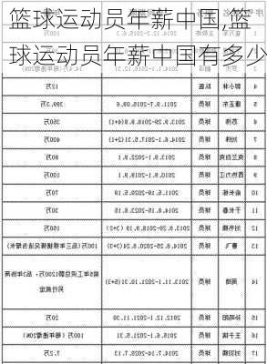 篮球运动员年薪中国,篮球运动员年薪中国有多少