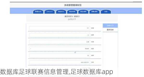 数据库足球联赛信息管理,足球数据库app