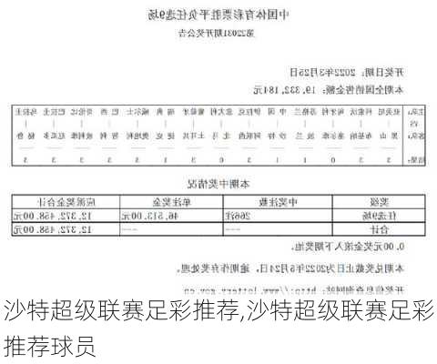 沙特超级联赛足彩推荐,沙特超级联赛足彩推荐球员