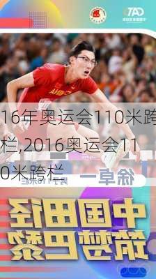 16年奥运会110米跨栏,2016奥运会110米跨栏