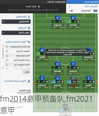 fm2014意甲预备队,fm2021意甲