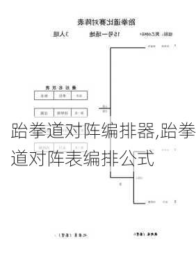 跆拳道对阵编排器,跆拳道对阵表编排公式