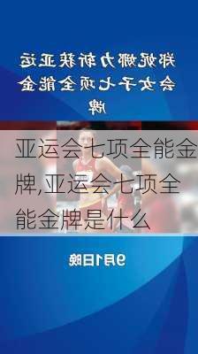 亚运会七项全能金牌,亚运会七项全能金牌是什么