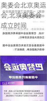 奥委会北京奥运会,北京奥委会成立时间