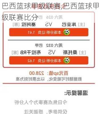 巴西篮球甲级联赛,巴西篮球甲级联赛比分