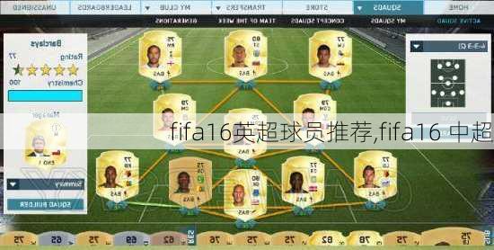 fifa16英超球员推荐,fifa16 中超