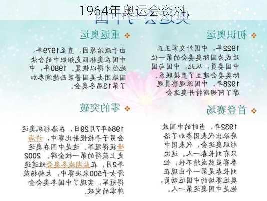 1964年奥运会资料,