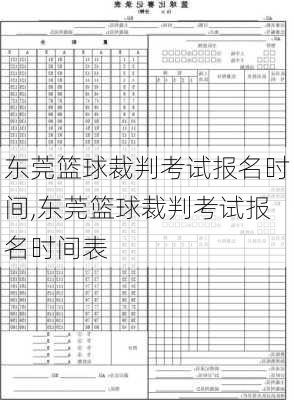 东莞篮球裁判考试报名时间,东莞篮球裁判考试报名时间表