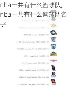 nba一共有什么篮球队,nba一共有什么篮球队名字