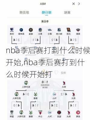 nba季后赛打到什么时候开始,nba季后赛打到什么时候开始打