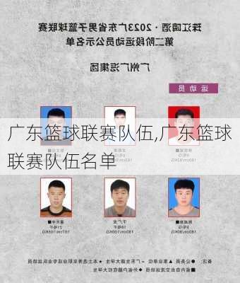 广东篮球联赛队伍,广东篮球联赛队伍名单