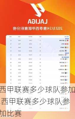 西甲联赛多少球队参加,西甲联赛多少球队参加比赛