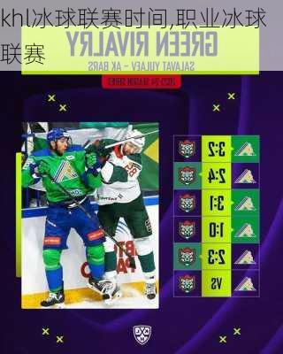 khl冰球联赛时间,职业冰球联赛