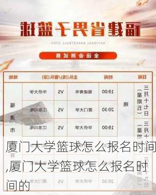 厦门大学篮球怎么报名时间,厦门大学篮球怎么报名时间的