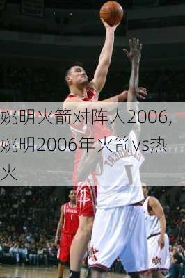 姚明火箭对阵人2006,姚明2006年火箭vs热火