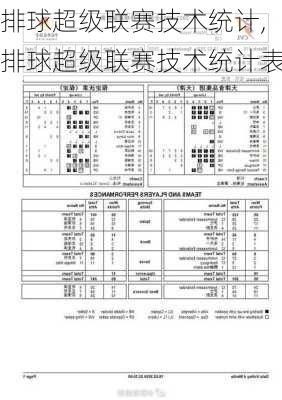 排球超级联赛技术统计,排球超级联赛技术统计表