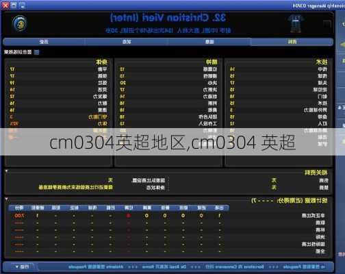 cm0304英超地区,cm0304 英超