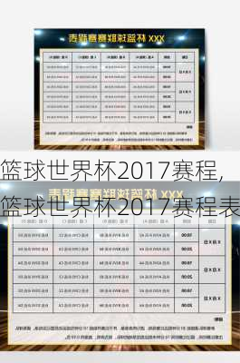 篮球世界杯2017赛程,篮球世界杯2017赛程表