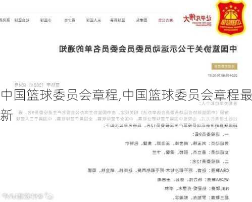 中国篮球委员会章程,中国篮球委员会章程最新