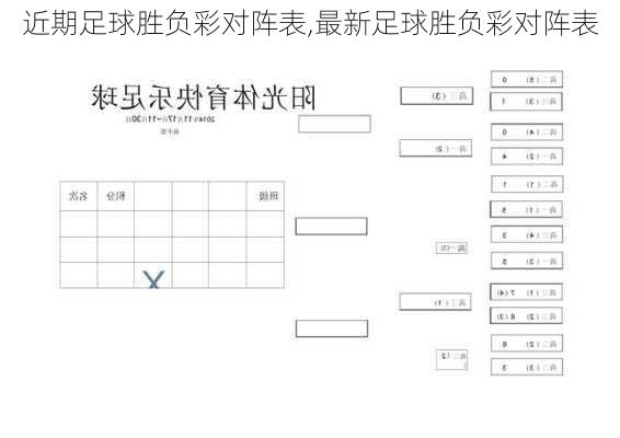 近期足球胜负彩对阵表,最新足球胜负彩对阵表