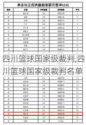 四川篮球国家级裁判,四川篮球国家级裁判名单