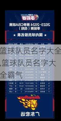 篮球队员名字大全,篮球队员名字大全霸气