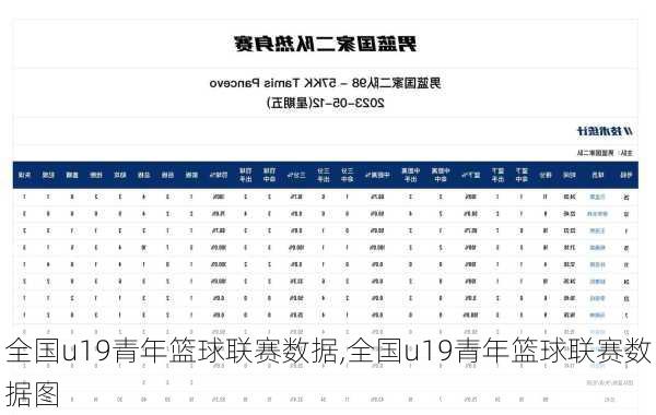 全国u19青年篮球联赛数据,全国u19青年篮球联赛数据图