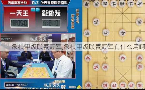 象棋甲级联赛冠军,象棋甲级联赛冠军有什么用啊