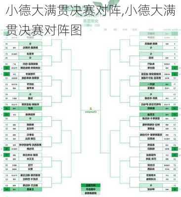 小德大满贯决赛对阵,小德大满贯决赛对阵图