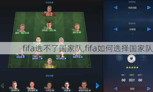 fifa选不了国家队,fifa如何选择国家队