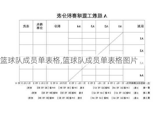 篮球队成员单表格,篮球队成员单表格图片