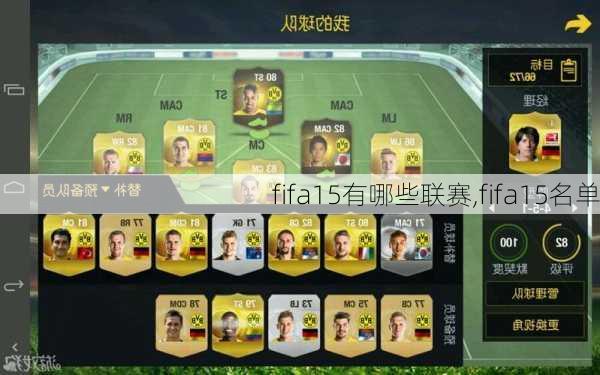 fifa15有哪些联赛,fifa15名单